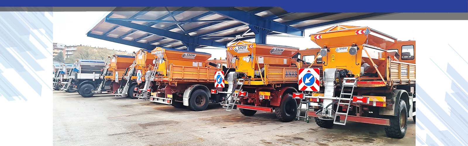 Snow service machines for winter roads and salt spreaders 01